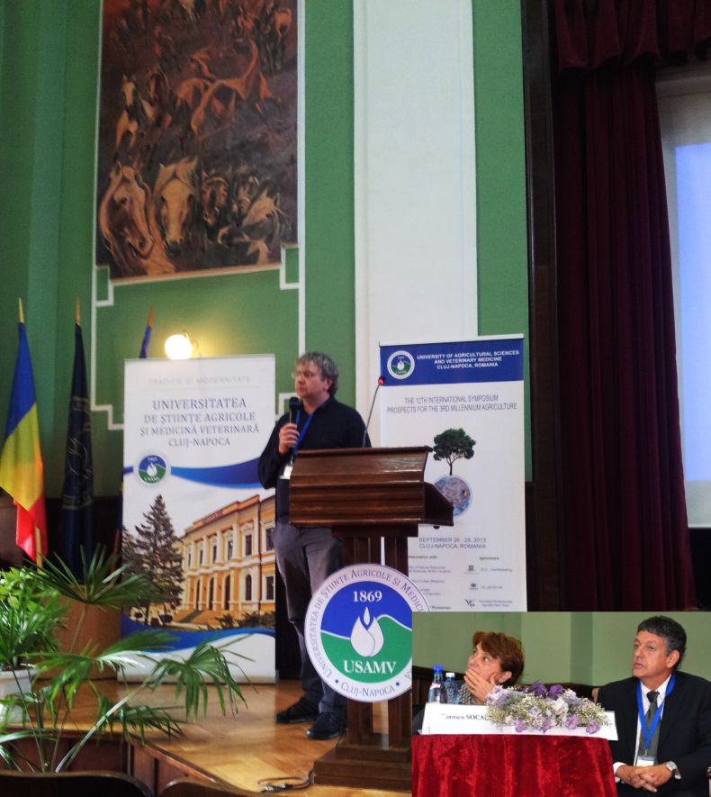Paul Fraser presentation,respectivelly Carmen Socaciu and Maurizio Lambardi, as chairmen, UASVM Cluj, Sept 27, 2013